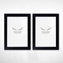 Aberto Design Set de 2 Marcos de Fotos Negros 15 x 21 cm